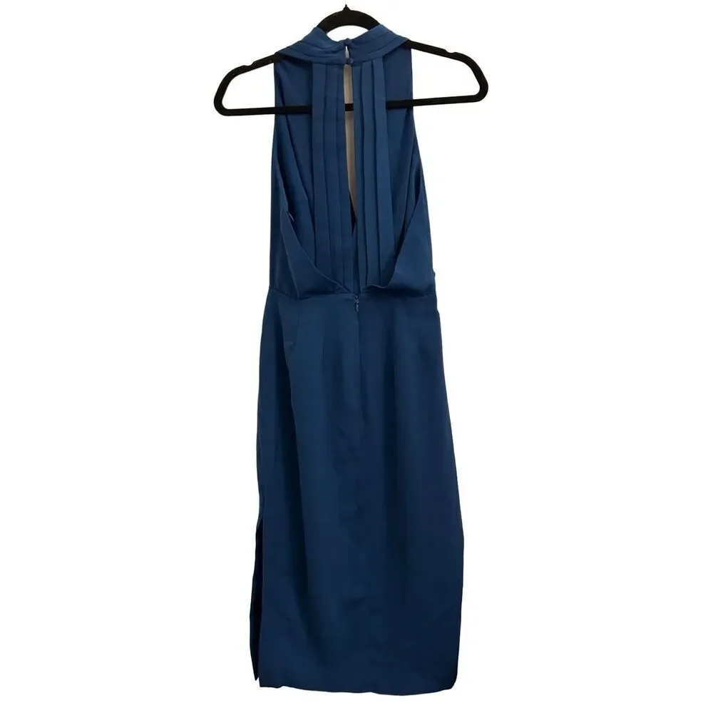 KEEPSAKE the Label Escape cowl neck pencil dress blue size S wedding party